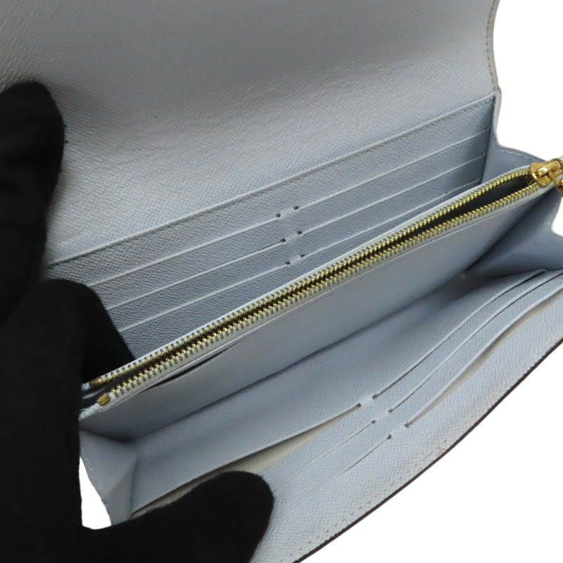 棕色 原花 帆布 Portefeuille Sarch 扣式 長夾 M83580-4