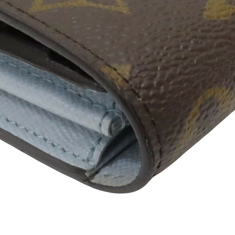 棕色 原花 帆布 Portefeuille Sarch 扣式 長夾 M83580-13