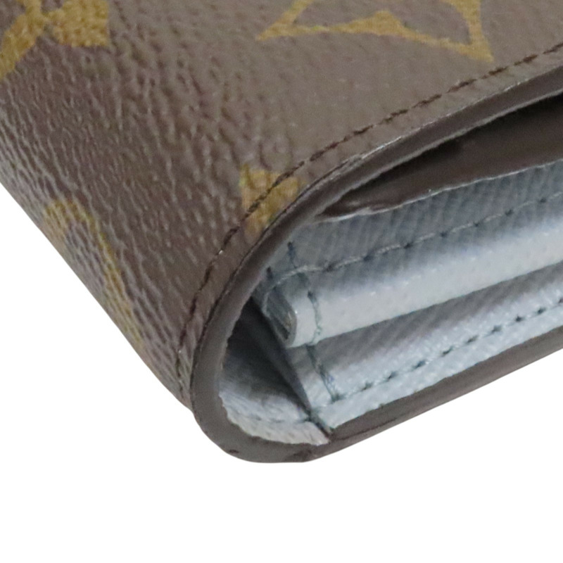 棕色 原花 帆布 Portefeuille Sarch 扣式 長夾 M83580-14