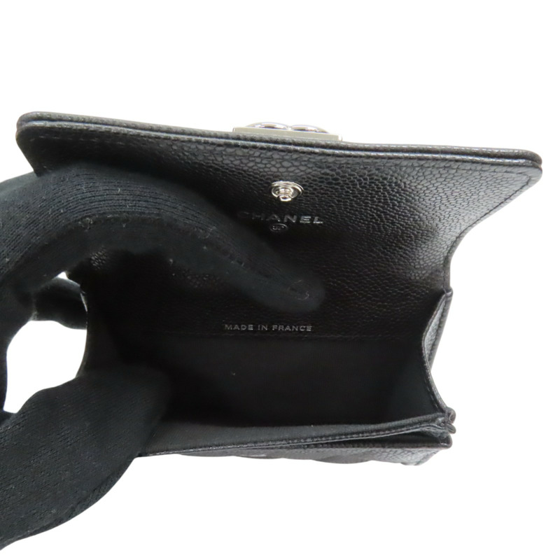 黑色 菱格紋 牛皮 BOY 零錢包-4