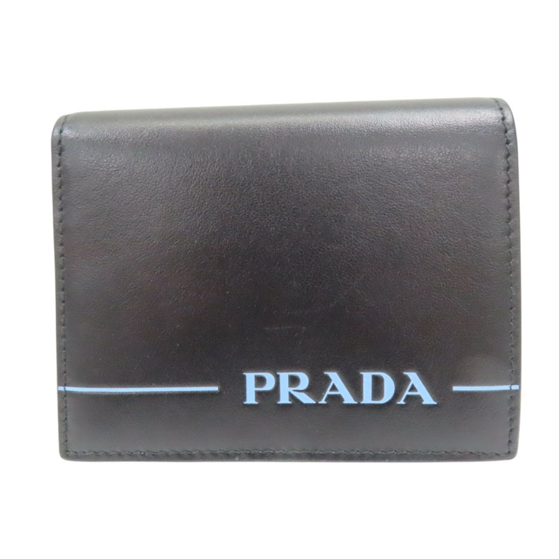 黑色 藍色 牛皮 兩折短夾 1MV204-0