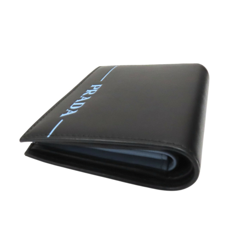 黑色 藍色 牛皮 兩折短夾 1MV204-2