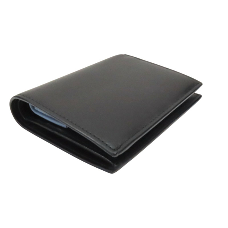 黑色 藍色 牛皮 兩折短夾 1MV204-3