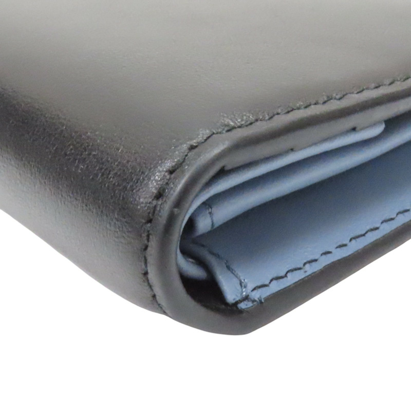 黑色 藍色 牛皮 兩折短夾 1MV204-11