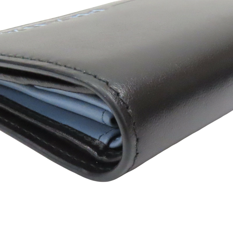 黑色 藍色 牛皮 兩折短夾 1MV204-12