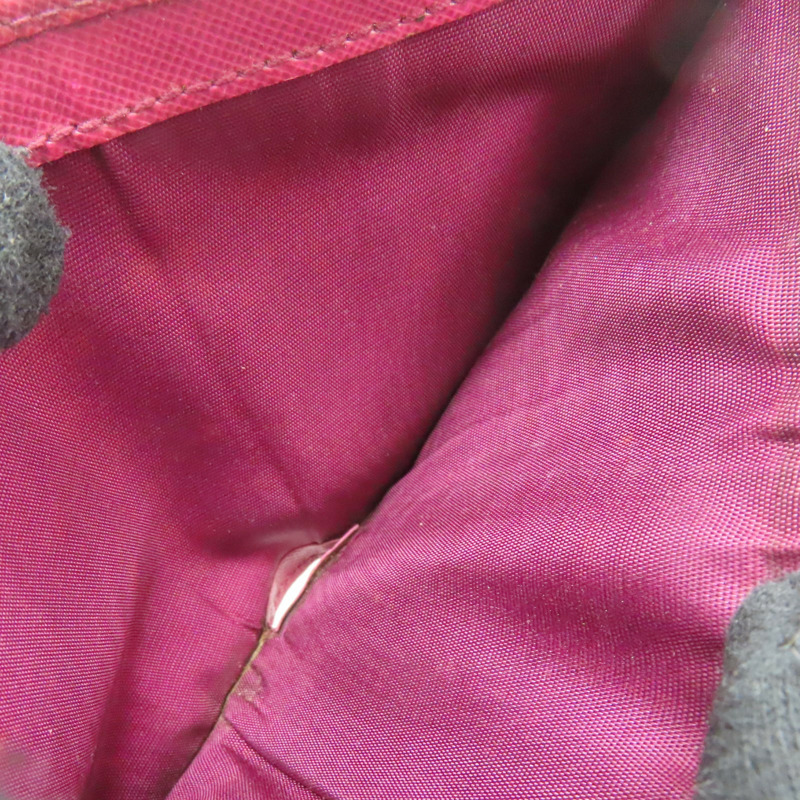 桃紅 皮革 扣式 短夾-5