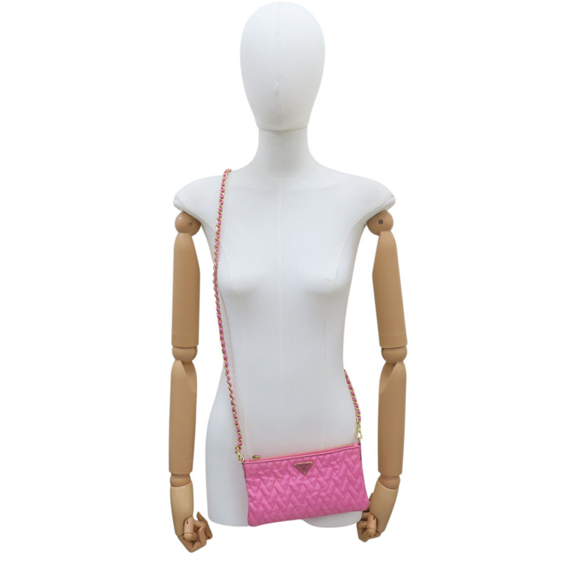 粉色 帆布 肩背包-6