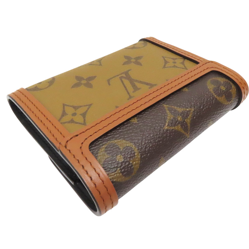 原花 Reverse 帆布 Dauphine 扣式短夾【LOUIS VUITTON LV 路易威登】 M68725-3