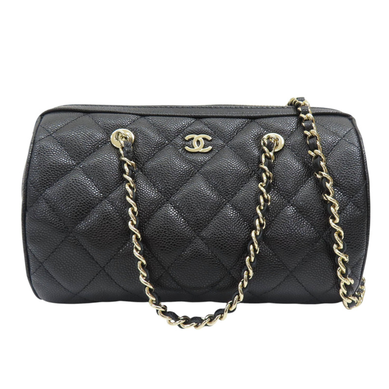 黑色 牛皮 菱格紋 荔枝紋 两用包 金扣 AP4474-0