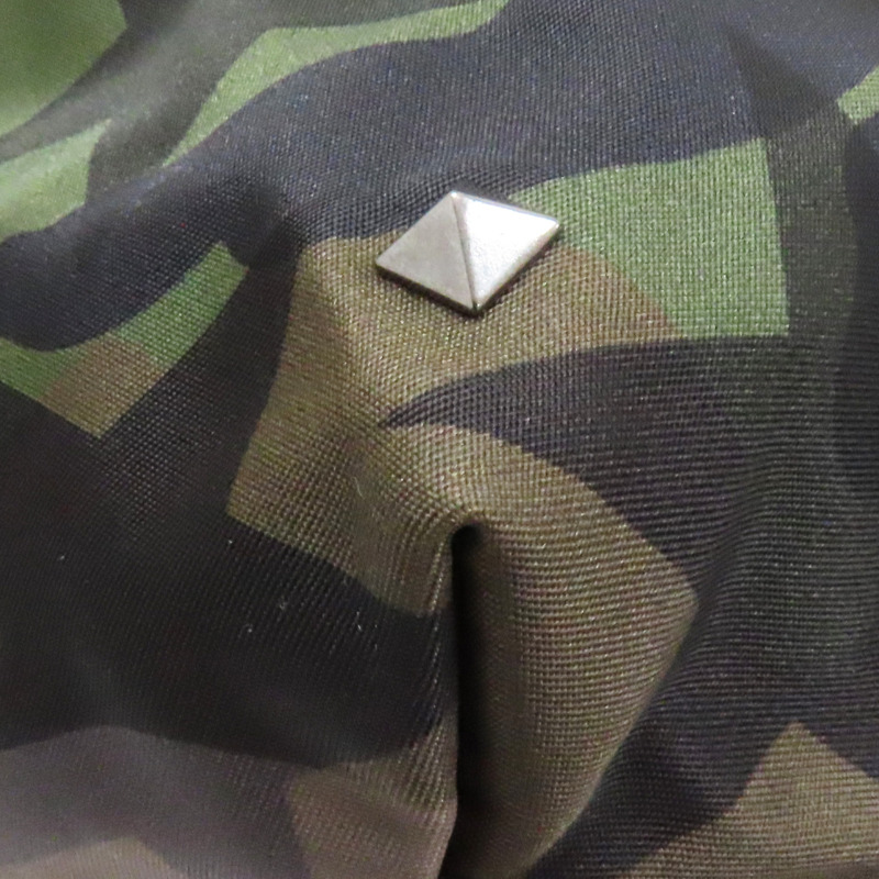 綠色 迷彩尼龍 皮革 托特包 肩背包【Valentino 范倫鐵諾】-10