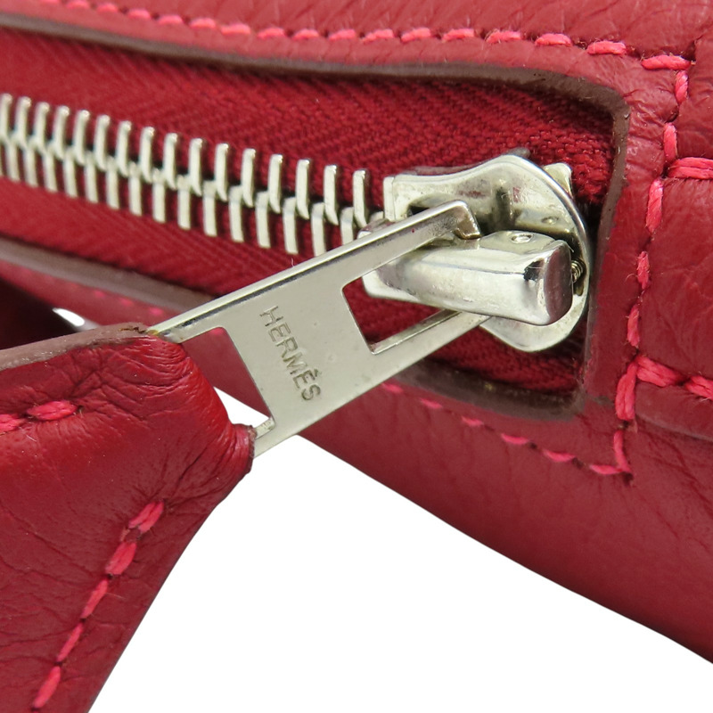 艷紅色 Togo皮革 Bolide 31 两用包 □J刻-14