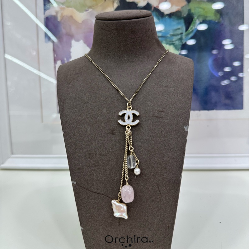 Chanel 吊墜項鍊香奈兒中古 有購證-1