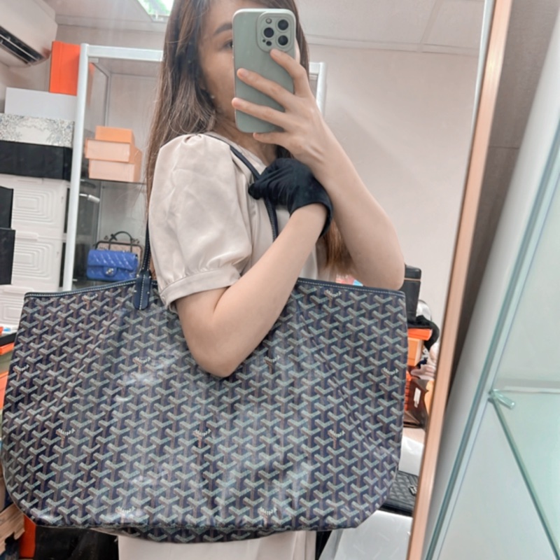 Goyard saint louis 深藍色老花托特包 GM-13