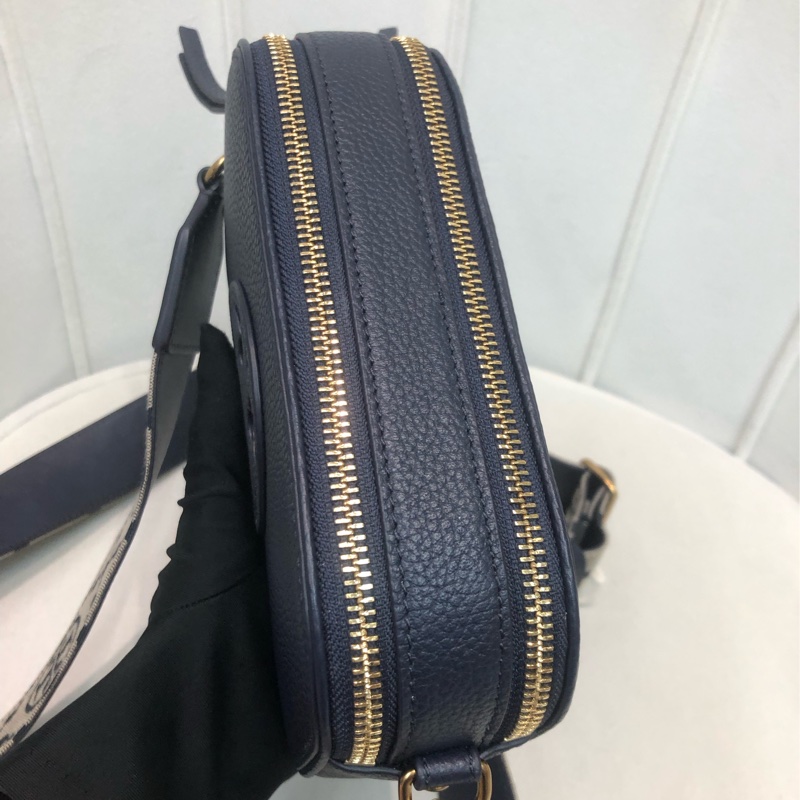 TORY BURCH 藍色雙拉鏈相機袋 XB646-7