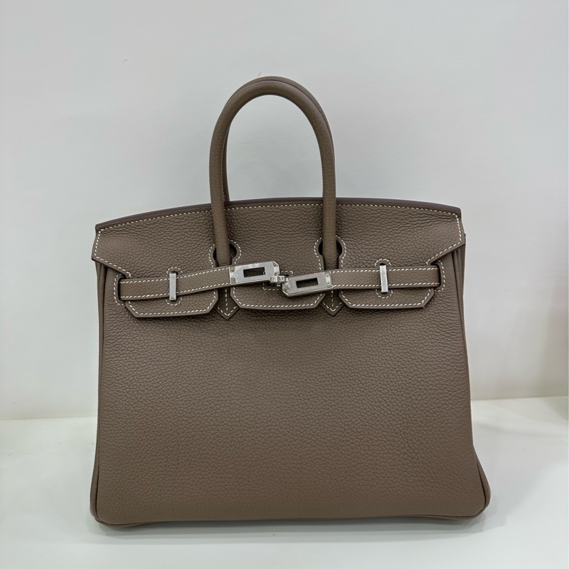 Hermes birkin25 大象灰銀扣 togo 皮 W刻-2
