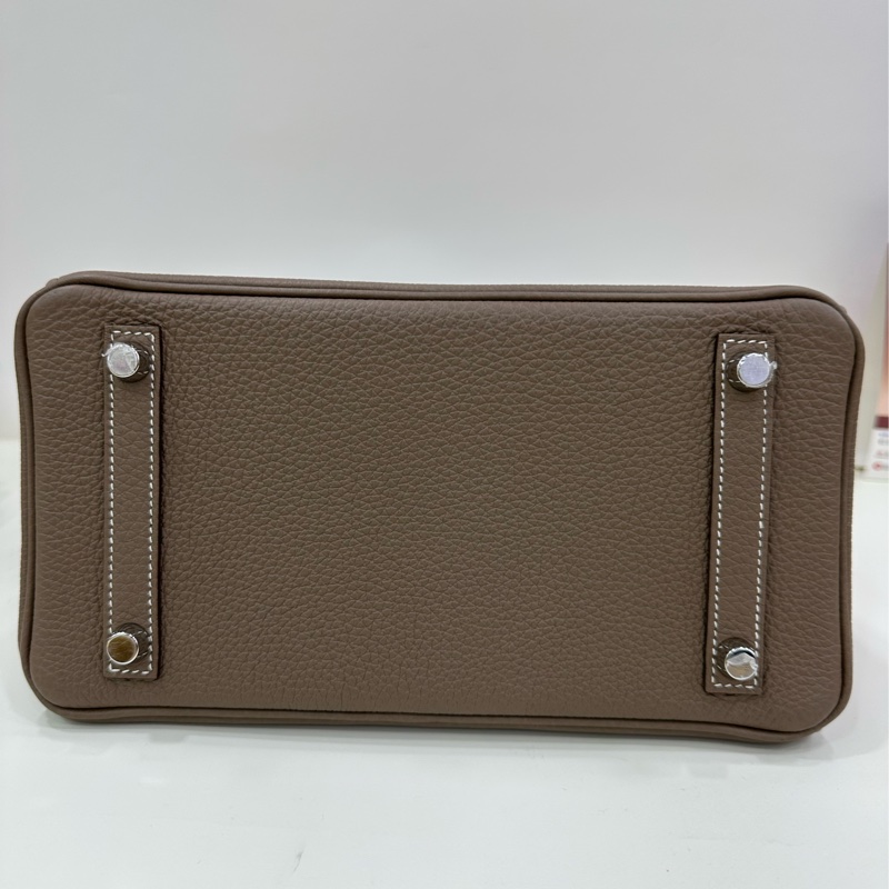 Hermes birkin25 大象灰銀扣 togo 皮 W刻-8
