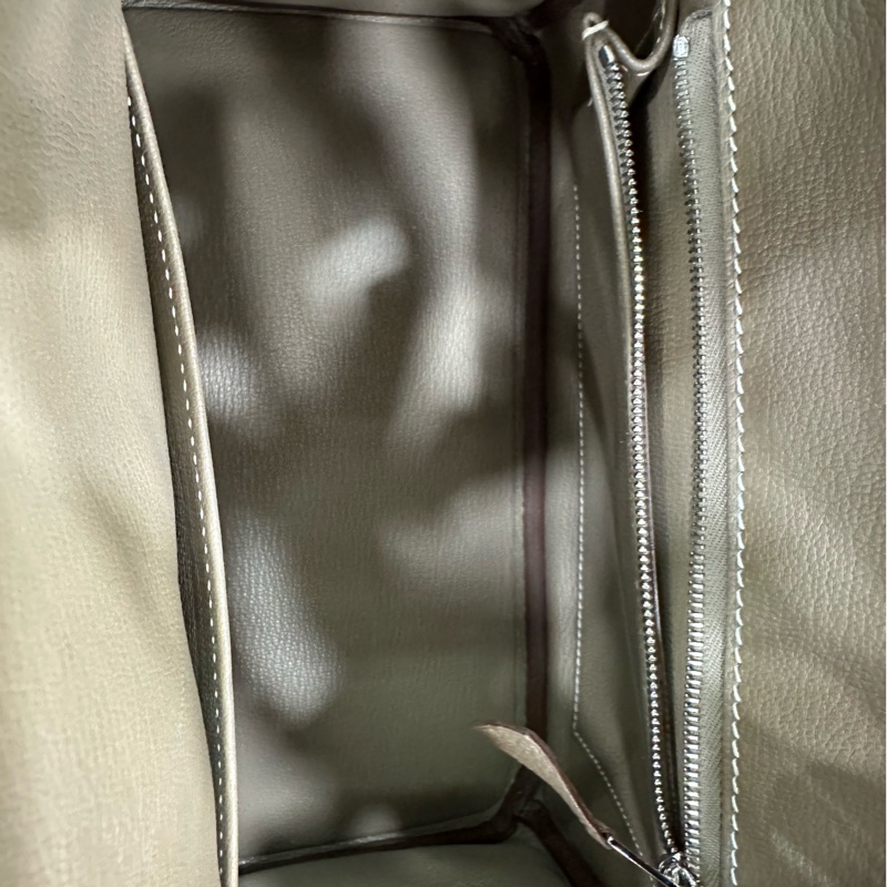 Hermes birkin25 大象灰銀扣 togo 皮 W刻-9