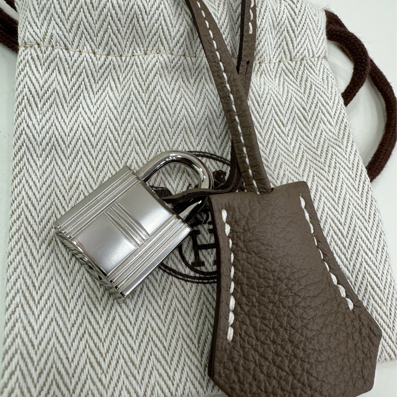 Hermes birkin25 大象灰銀扣 togo 皮 W刻-10