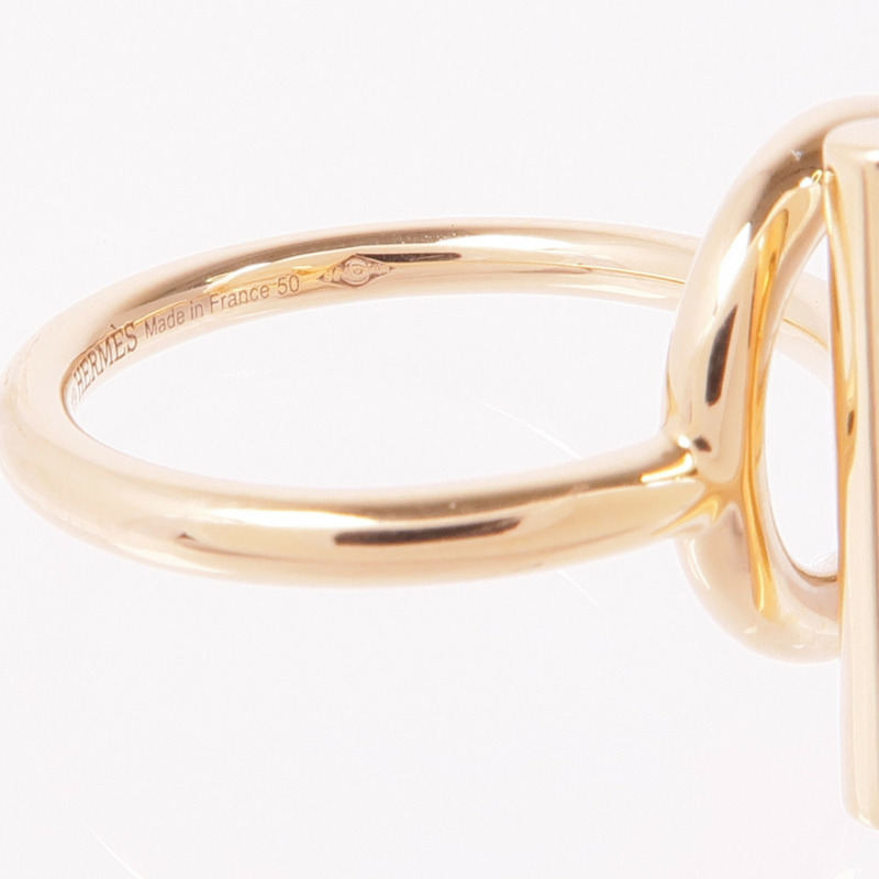 HERMES 18K玫瑰金Echappee Ring鑽石戒指Hermes#50/US#5-5