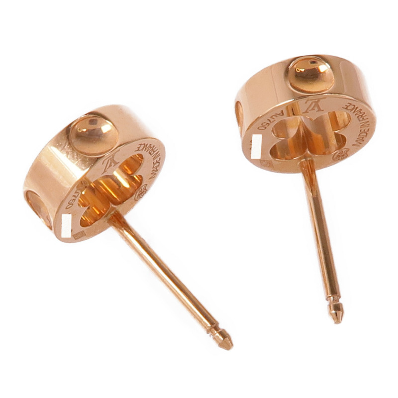 LOUIS VUITTON 18K玫瑰金Empreinte Ear Studs耳環-3
