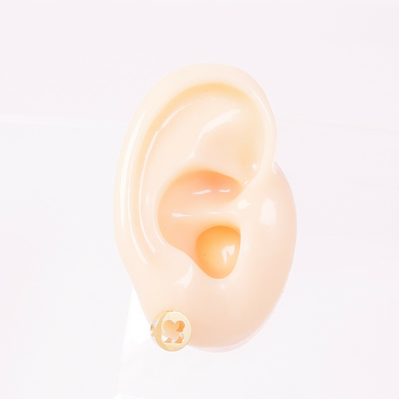 LOUIS VUITTON 18K玫瑰金Empreinte Ear Studs耳環-6