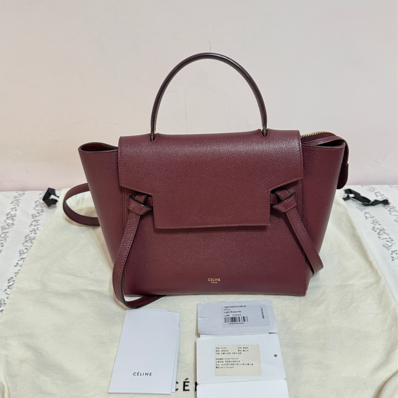 Celine 鯰魚包 勃艮第色-0