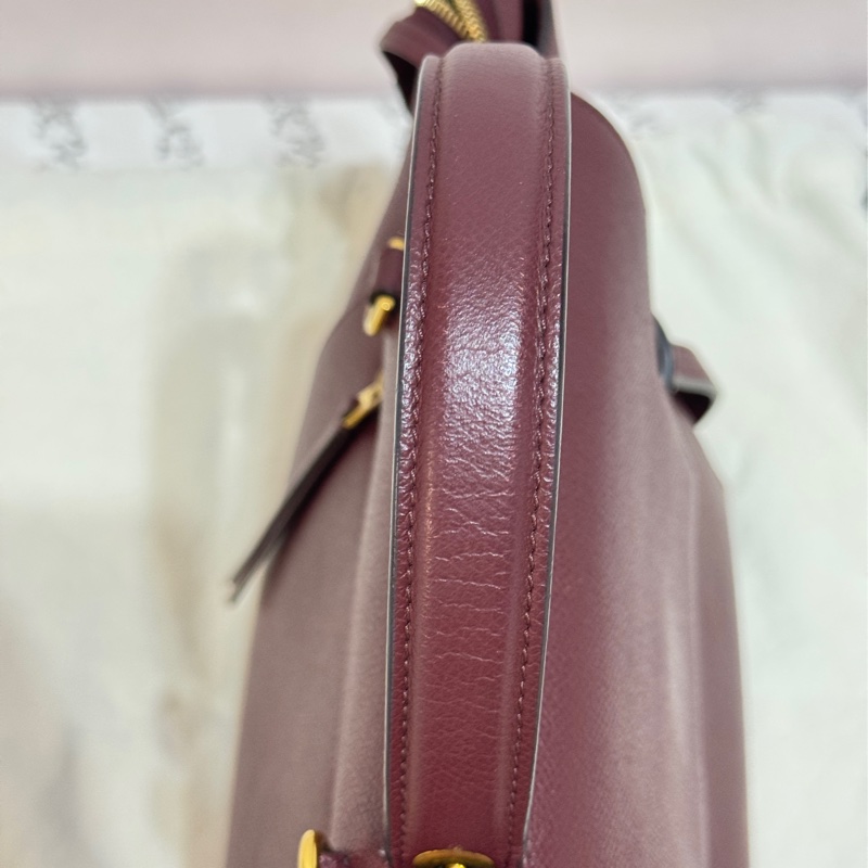 Celine 鯰魚包 勃艮第色-6