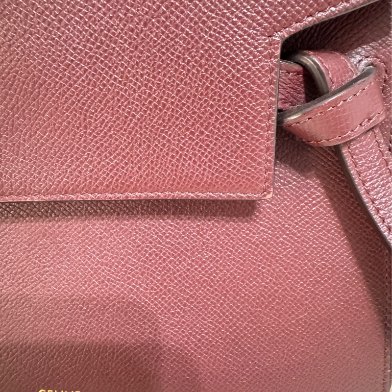 Celine 鯰魚包 勃艮第色-9