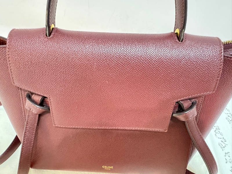 Celine 鯰魚包 勃艮第色-13