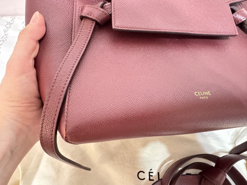 Celine 鯰魚包 勃艮第色-21