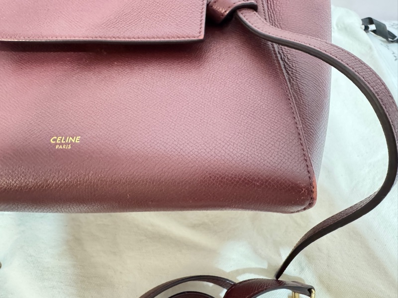 Celine 鯰魚包 勃艮第色-22