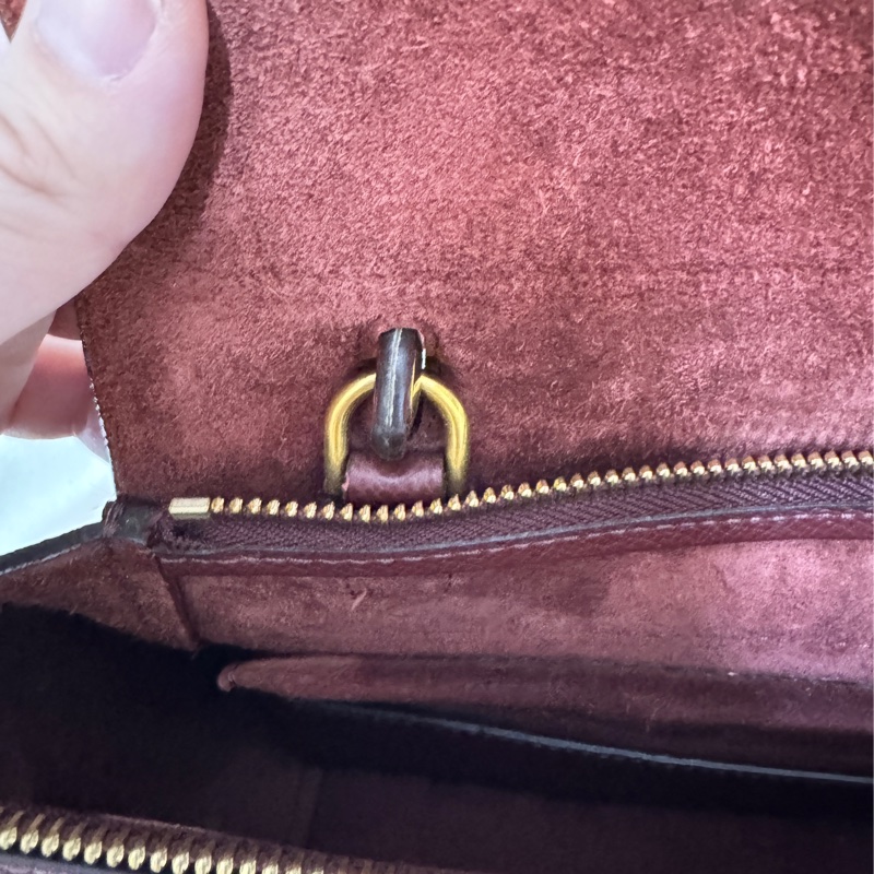 Celine 鯰魚包 勃艮第色-29