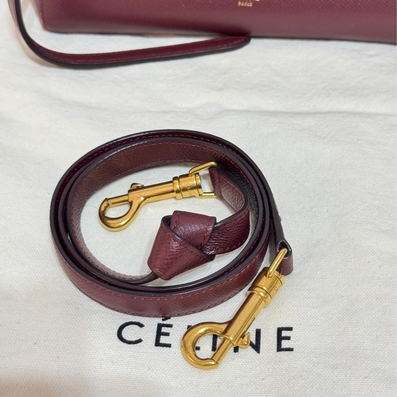 Celine 鯰魚包 勃艮第色-38