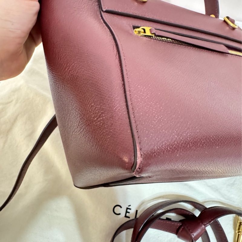 Celine 鯰魚包 勃艮第色-49