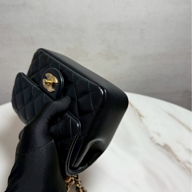 (已售出)Chanel 24P 珍珠方胖 黑金 晶片款-9