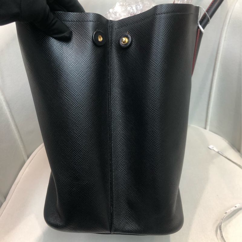 Prada Double Bag 普拉達 皮革 黑色Tote 公事包 XB650-2