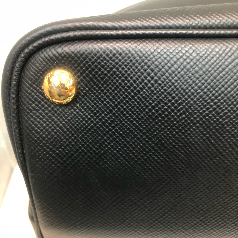 Prada Double Bag 普拉達 皮革 黑色Tote 公事包 XB650-11