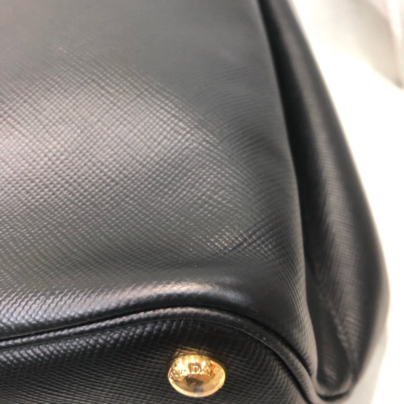 Prada Double Bag 普拉達 皮革 黑色Tote 公事包 XB650-16