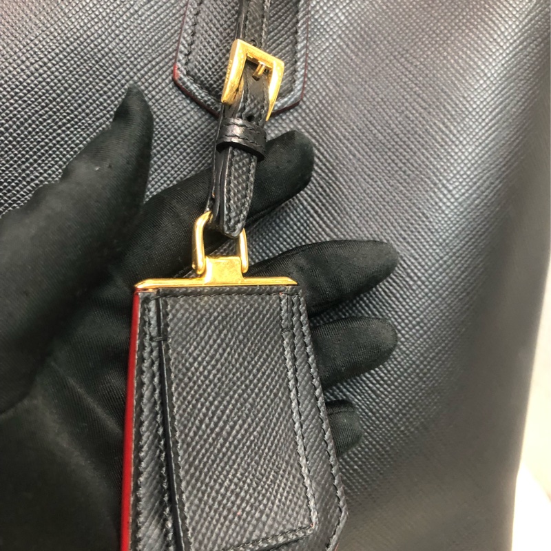 Prada Double Bag 普拉達 皮革 黑色Tote 公事包 XB650-10