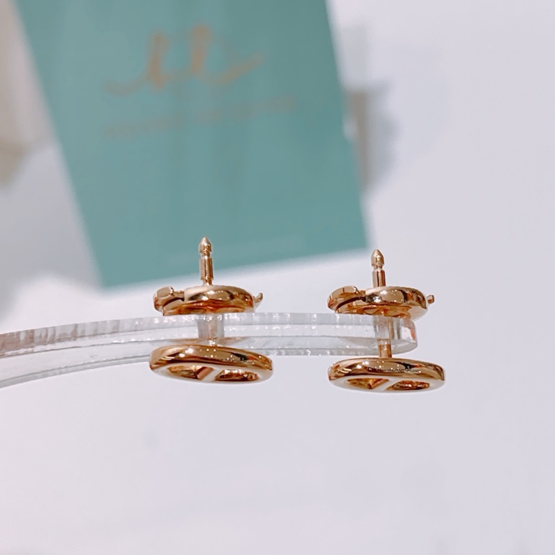 TW4390 Hermes 愛馬仕18k玫瑰金豬鼻耳環Chaine D'ancre 18K Rose Gold Earrings-5
