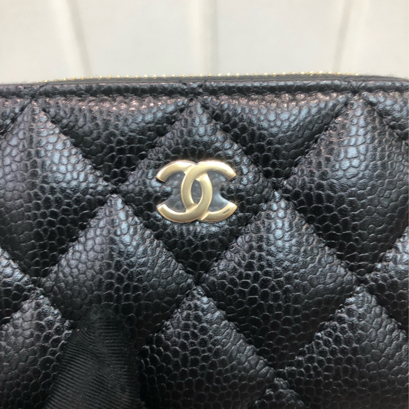 Chanel 黑金拉鏈 卡包 散子包 芯片 XB652-6