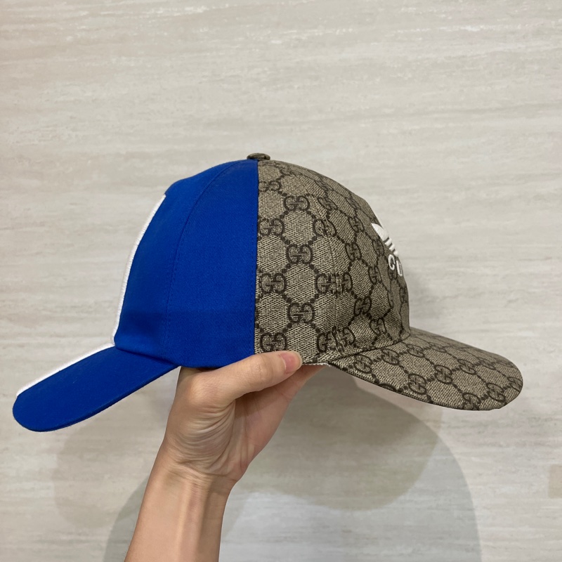 Gucci x Adidas PVC藍布聯名棒球帽-0