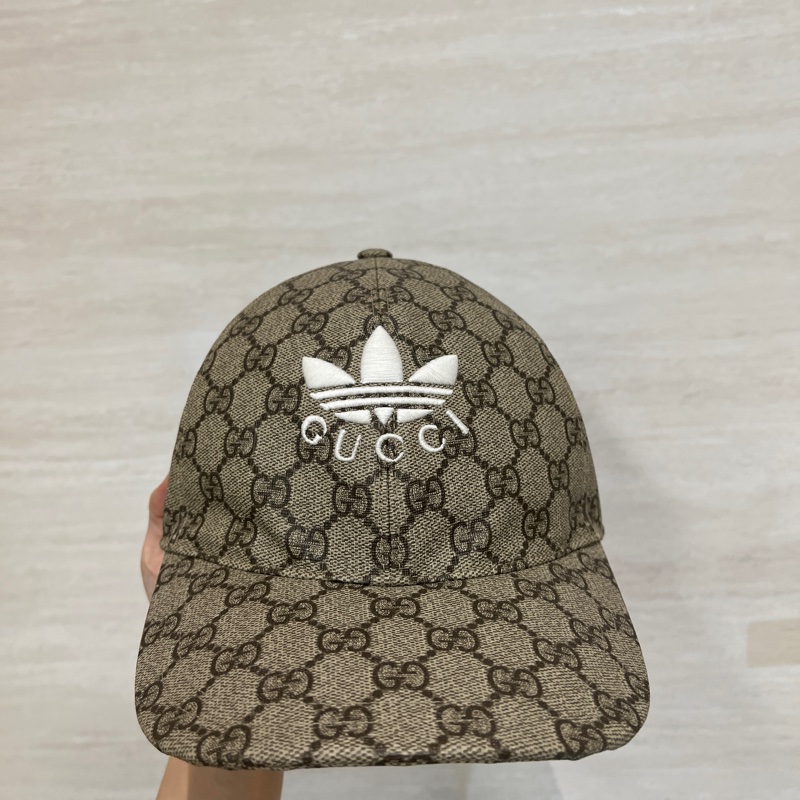 Gucci x Adidas PVC藍布聯名棒球帽-1