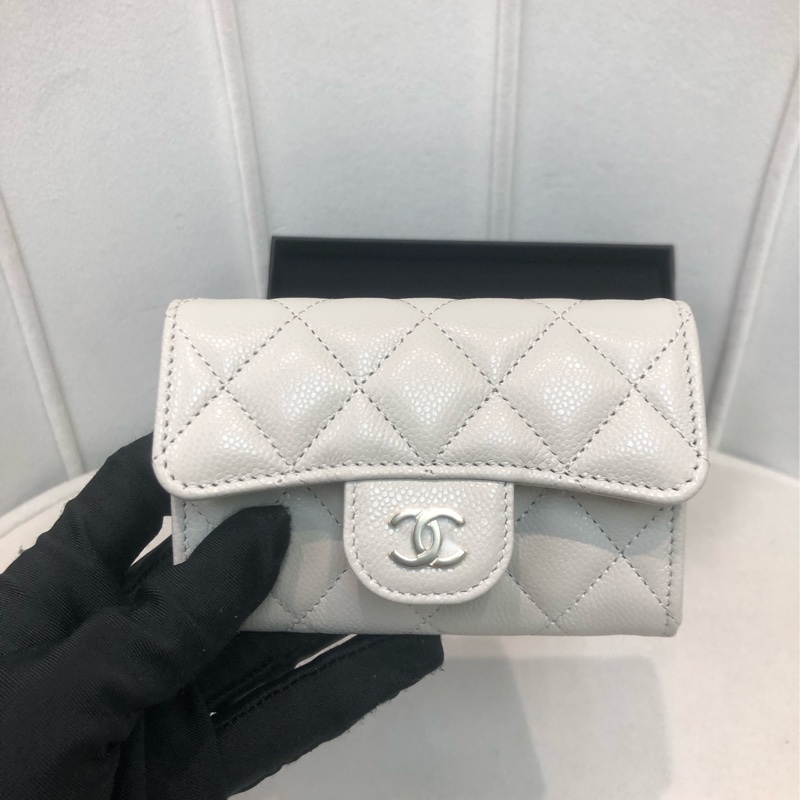 Chanel 灰白色卡包 芯片XB654-0