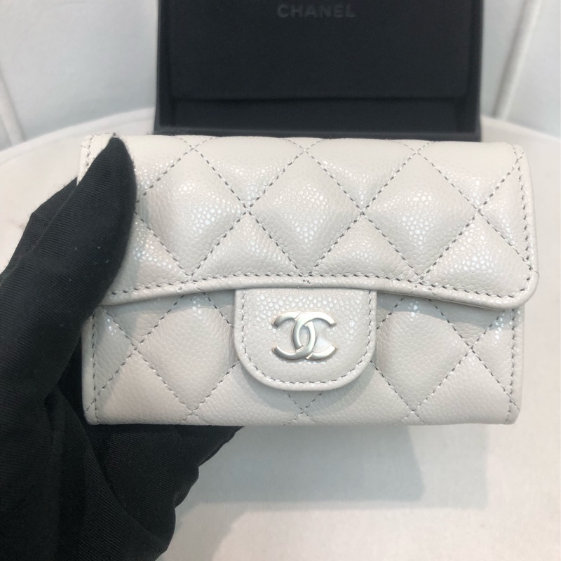 Chanel 灰白色卡包 芯片XB654-6