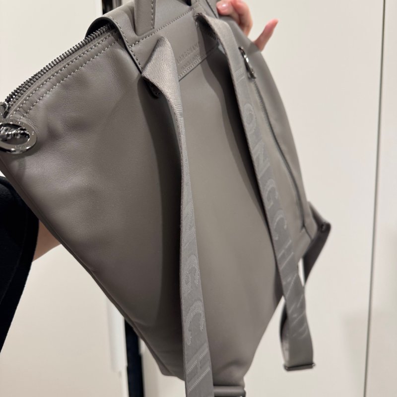 LONGCHAMP LE PLIAGE XTRA系列牛皮後背包 灰(大)-1