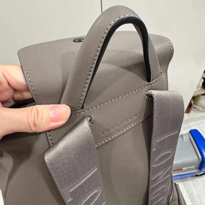 LONGCHAMP LE PLIAGE XTRA系列牛皮後背包 灰(大)-3