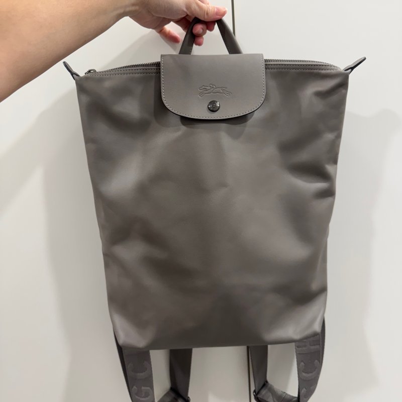 LONGCHAMP LE PLIAGE XTRA系列牛皮後背包 灰(大)-4
