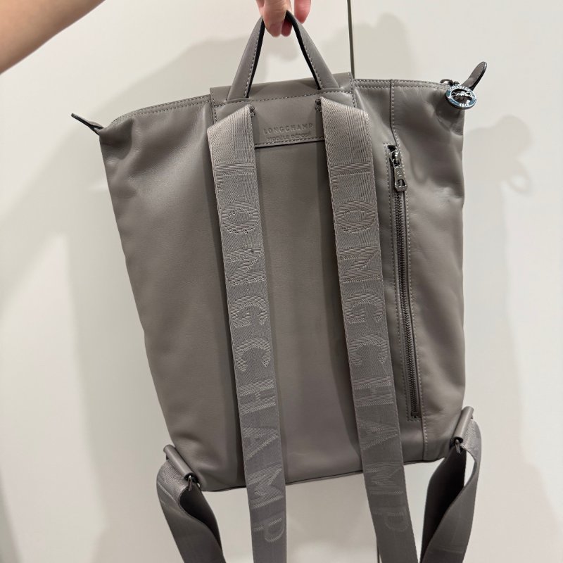 LONGCHAMP LE PLIAGE XTRA系列牛皮後背包 灰(大)-6