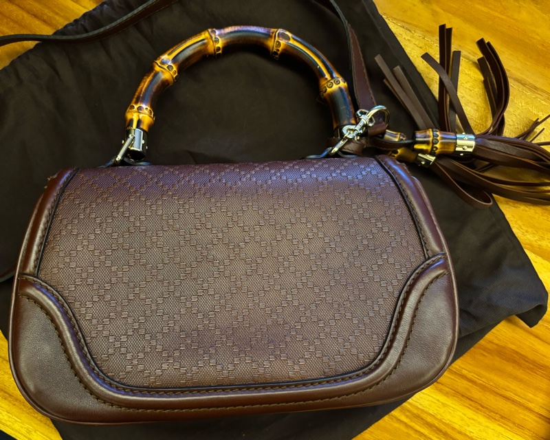 Gucci經典竹節包手提肩背兩用包-1